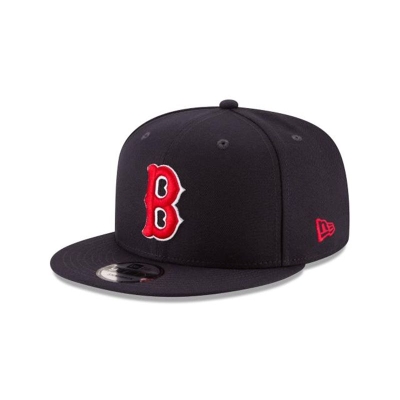 Blue Boston Red Sox Hat - New Era MLB Ligature 9FIFTY Snapback Caps USA4327608